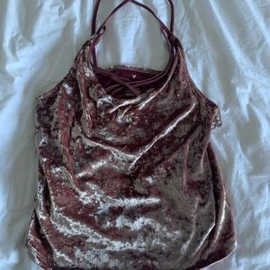 Velvet, criss-cross back cami